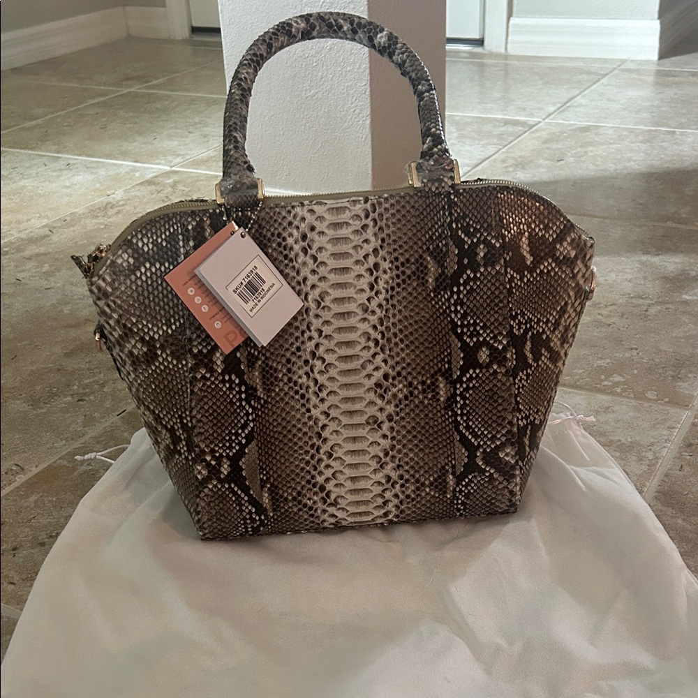 Stylish Snake Print Satchel